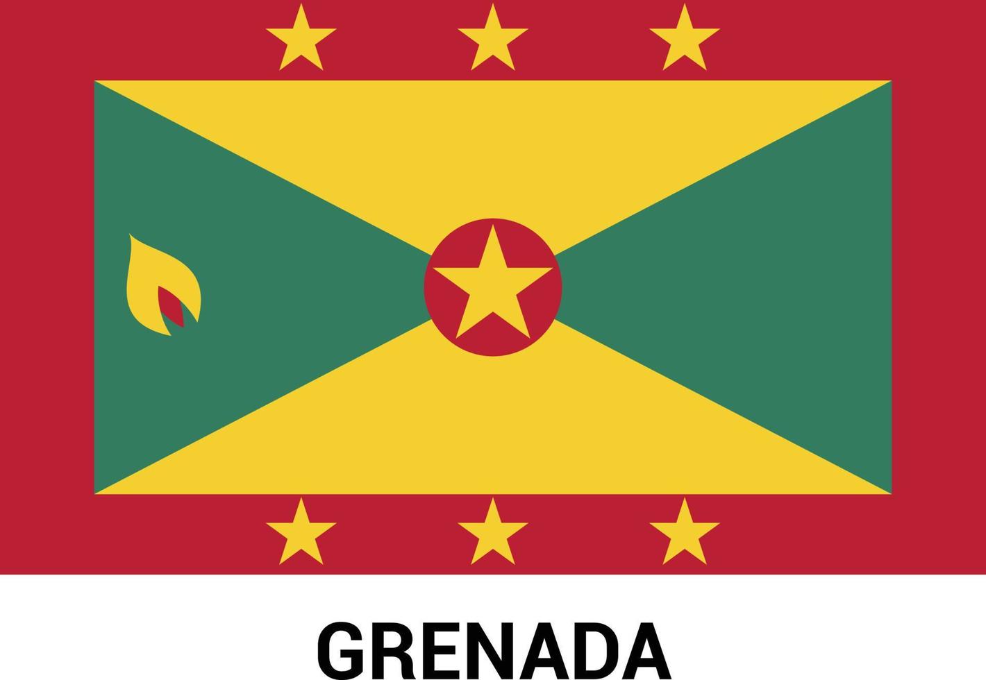 vector de diseño de bandera de granada