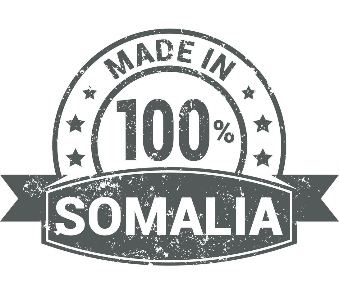 hecho en vector de diseño de sello de somalia