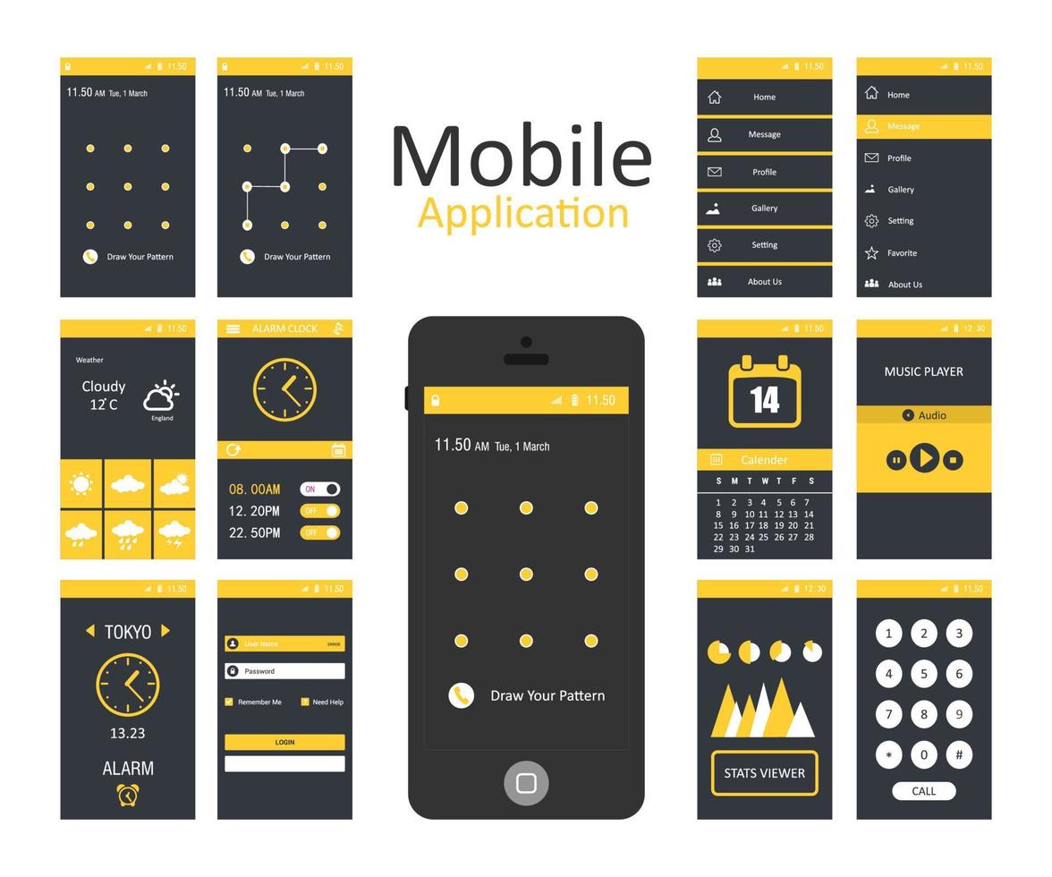 mobile phone mokeup design vector