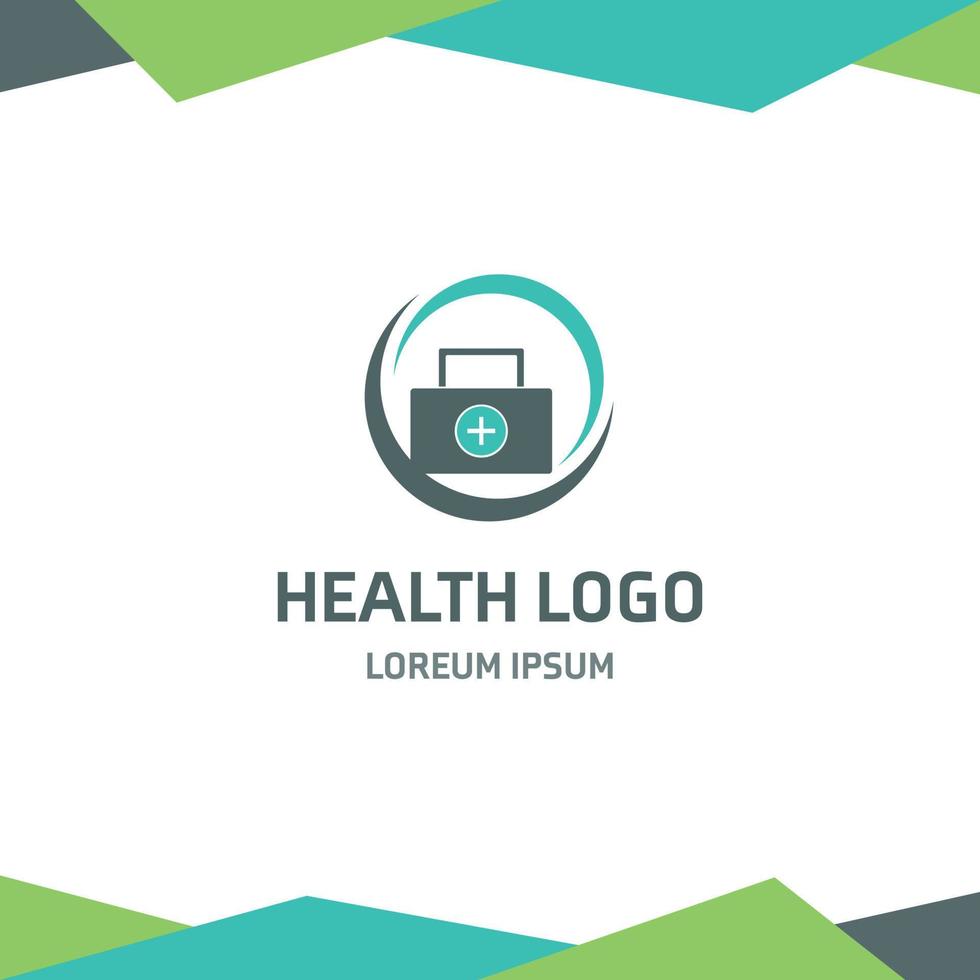 Health logo design with typography vector