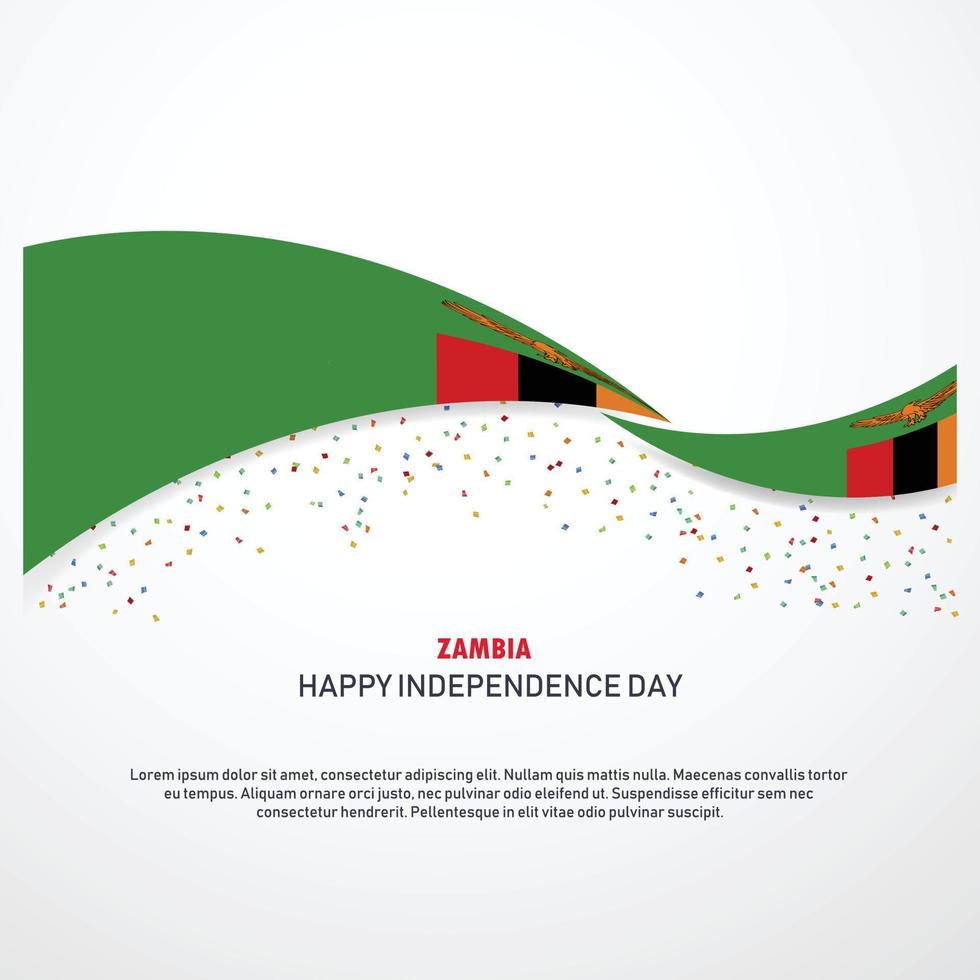 fondo de feliz día de la independencia de zambia vector