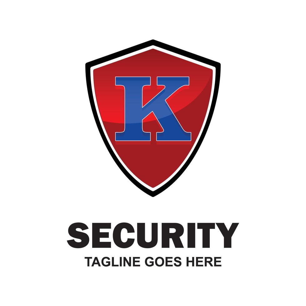 diseño de logotipo de seguridad alfabético con vector de tipografía creativa