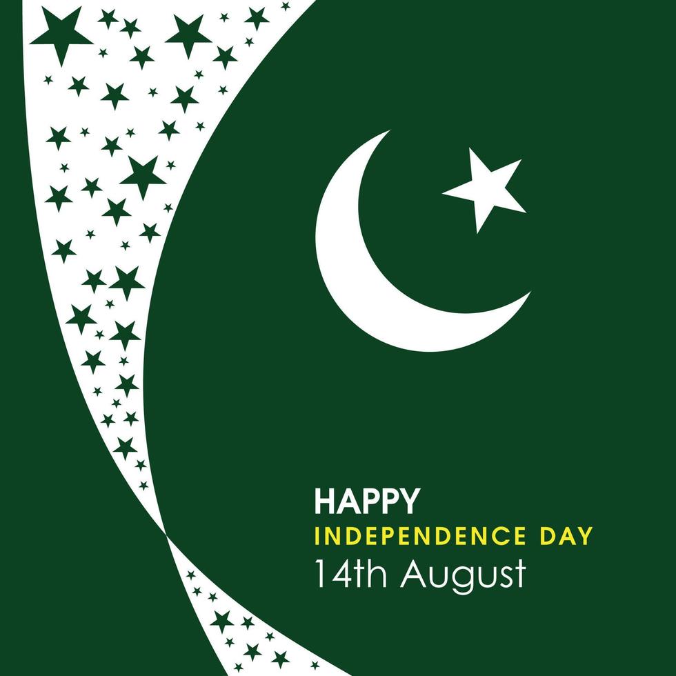 vector de diseño del día de la independencia de pakistán