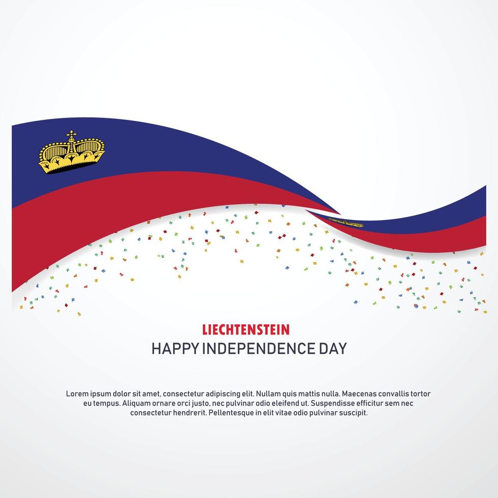 Liechtenstein Happy independence day Background vector