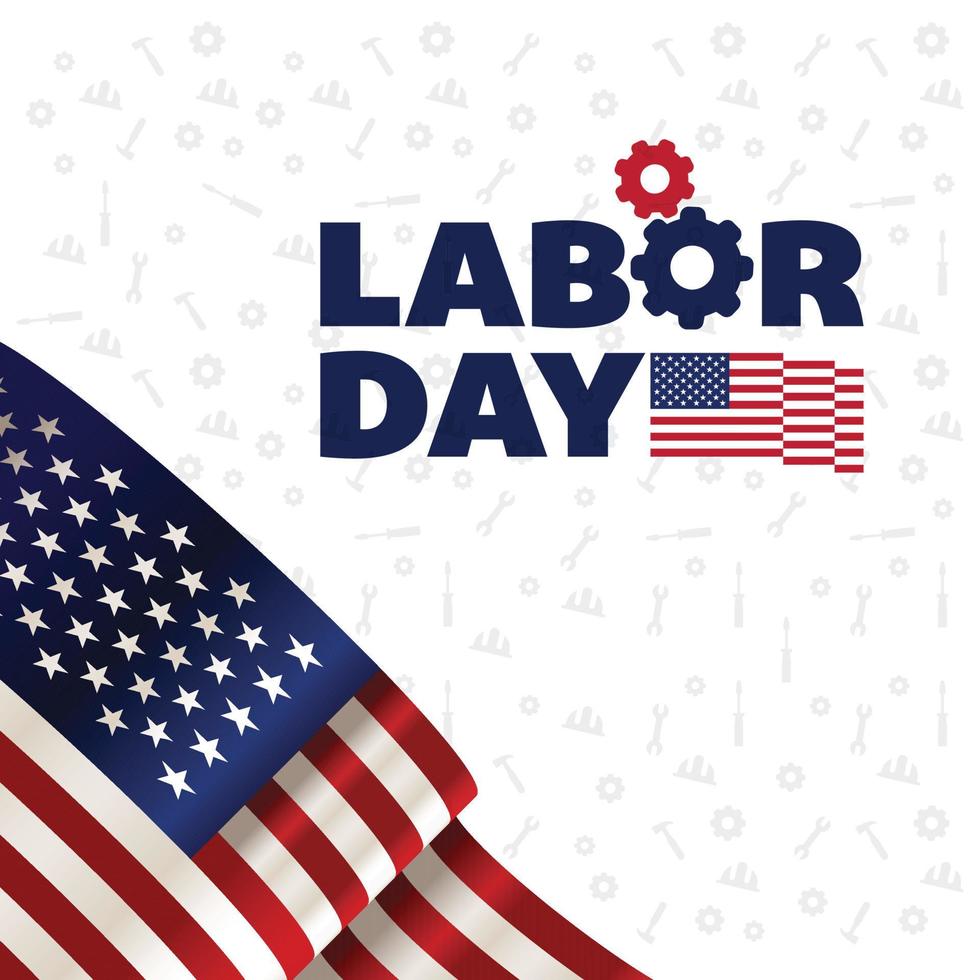Celebrating Labour day design card vector