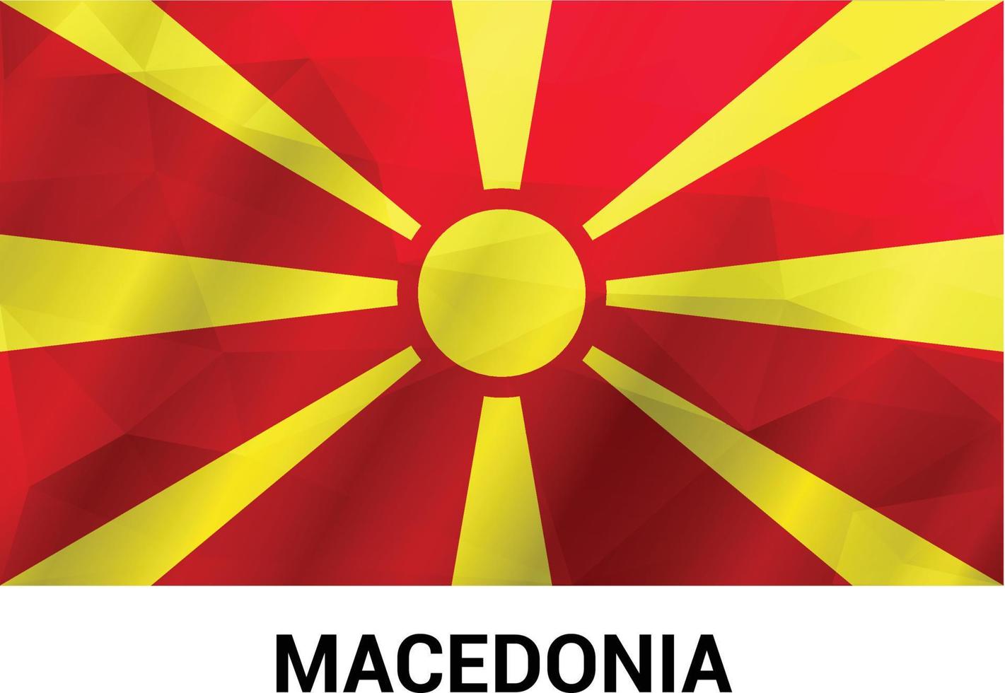 vector de diseño de bandera de macedonia