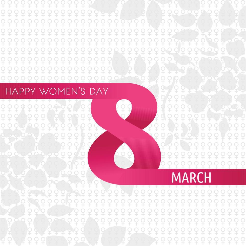 Women's day design card with creative design vector