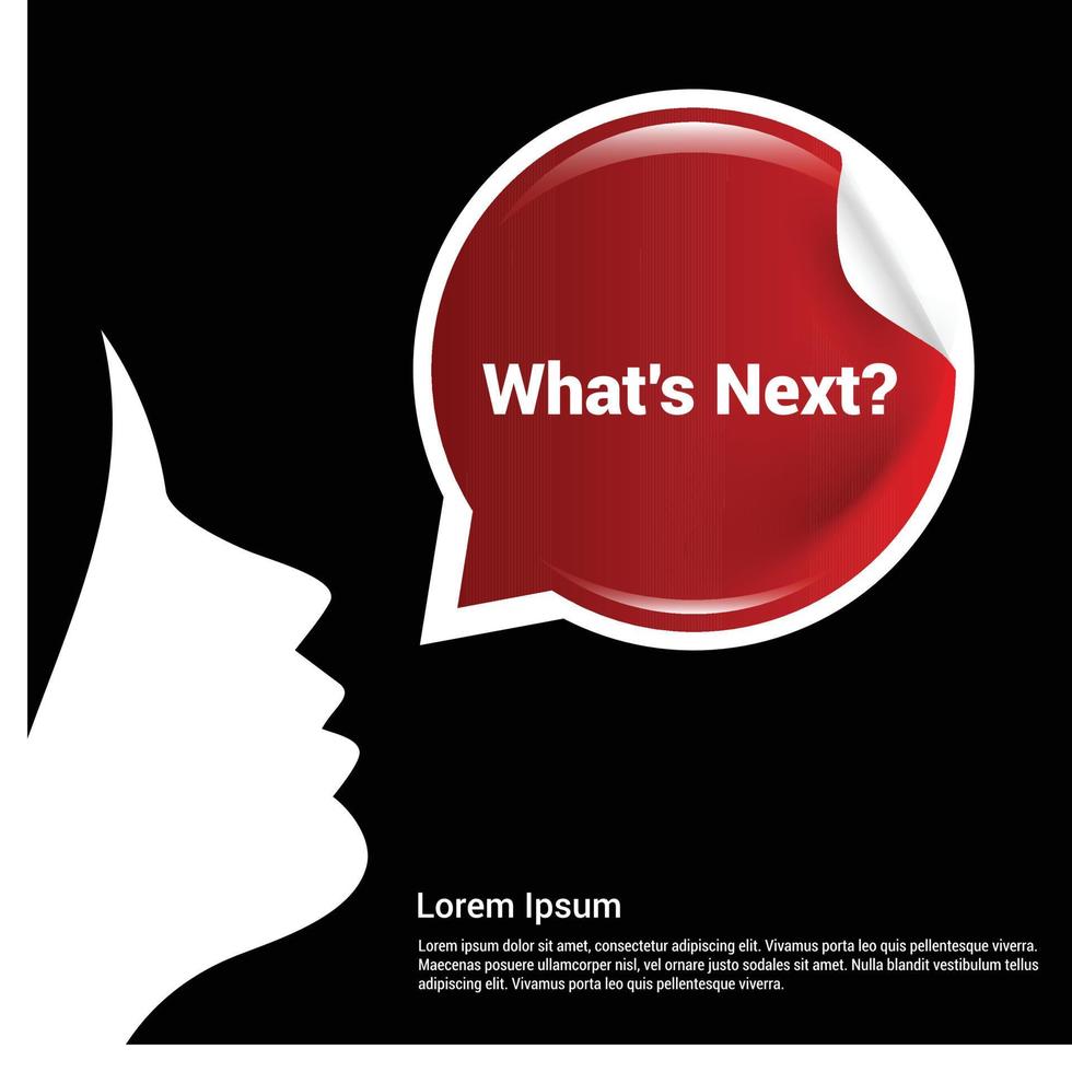 What's next typographic design with elegent design vector