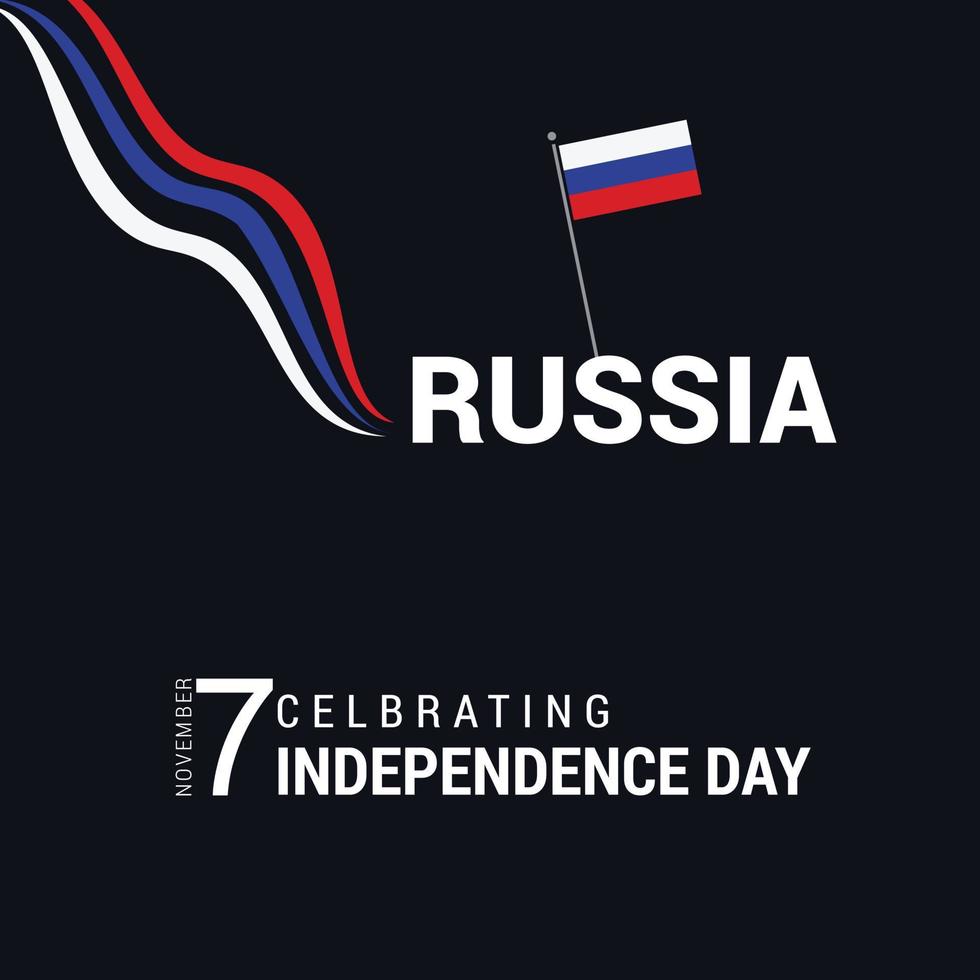 Russia Independence day design vector