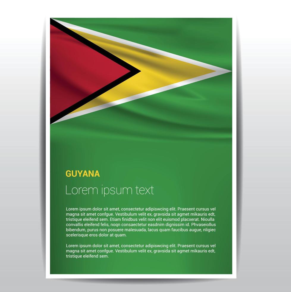 Guyana flag design vector