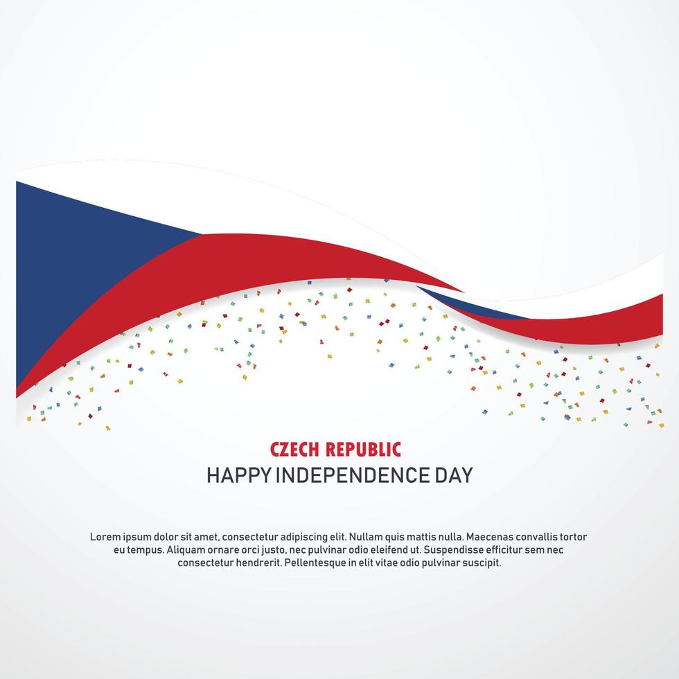 Czech Republic Happy independence day Background vector