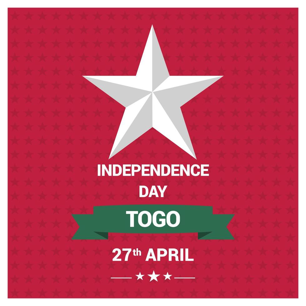 Togo flag design vector