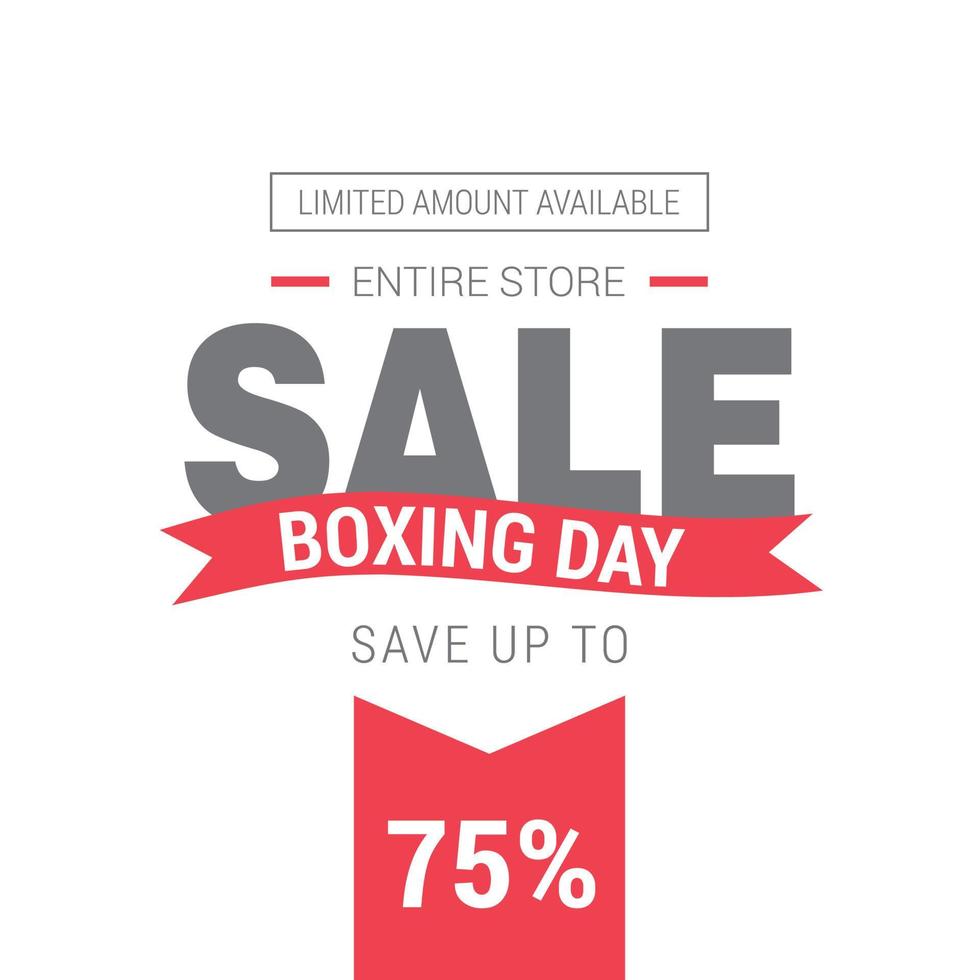 Boxing day sale card with elegent design vector