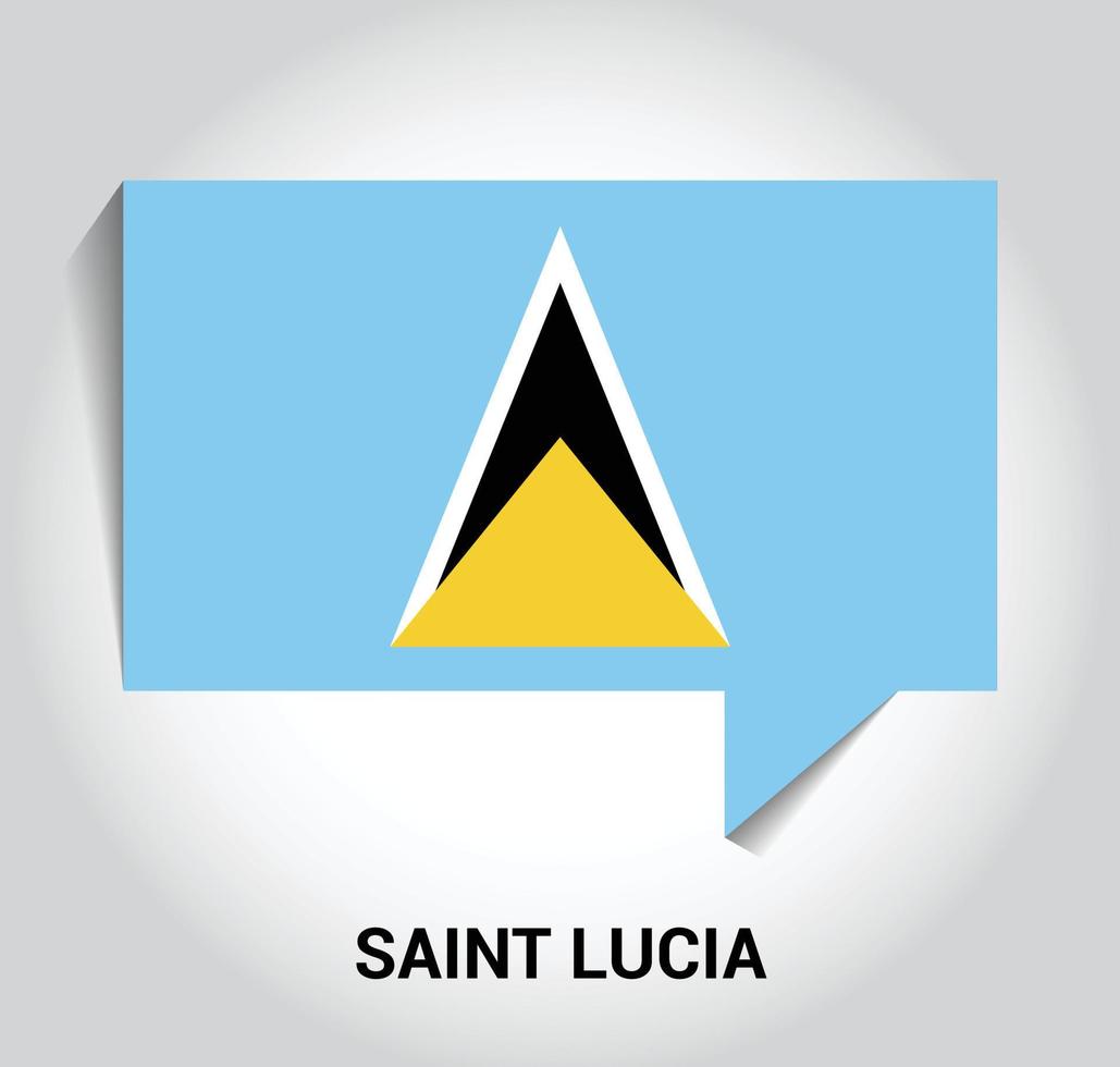 vector de diseño de banderas de santa lucía