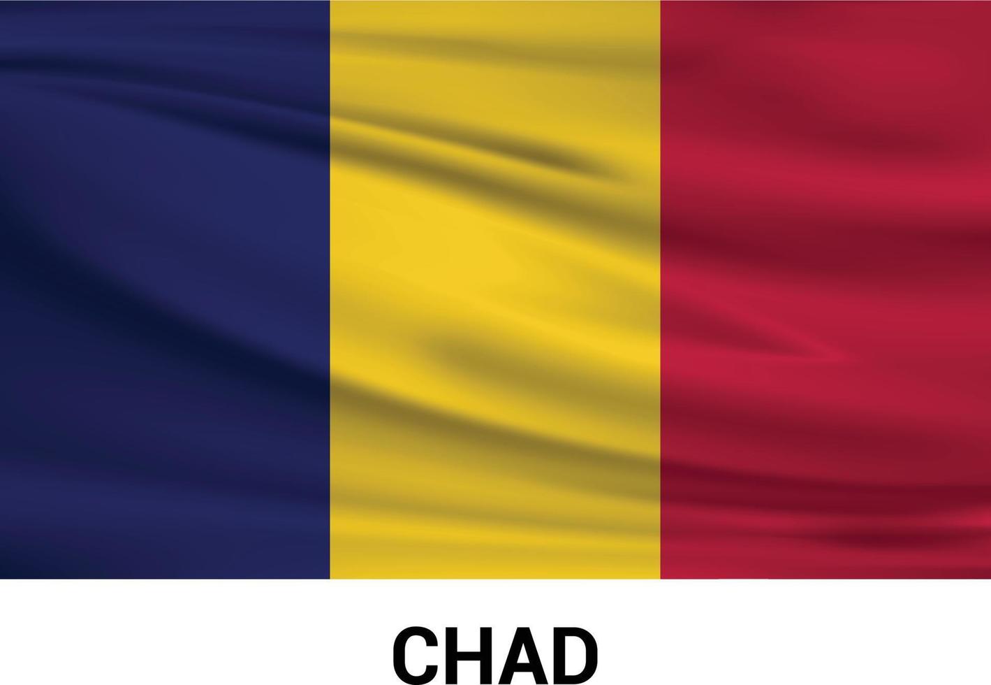 Chad Flag design vector