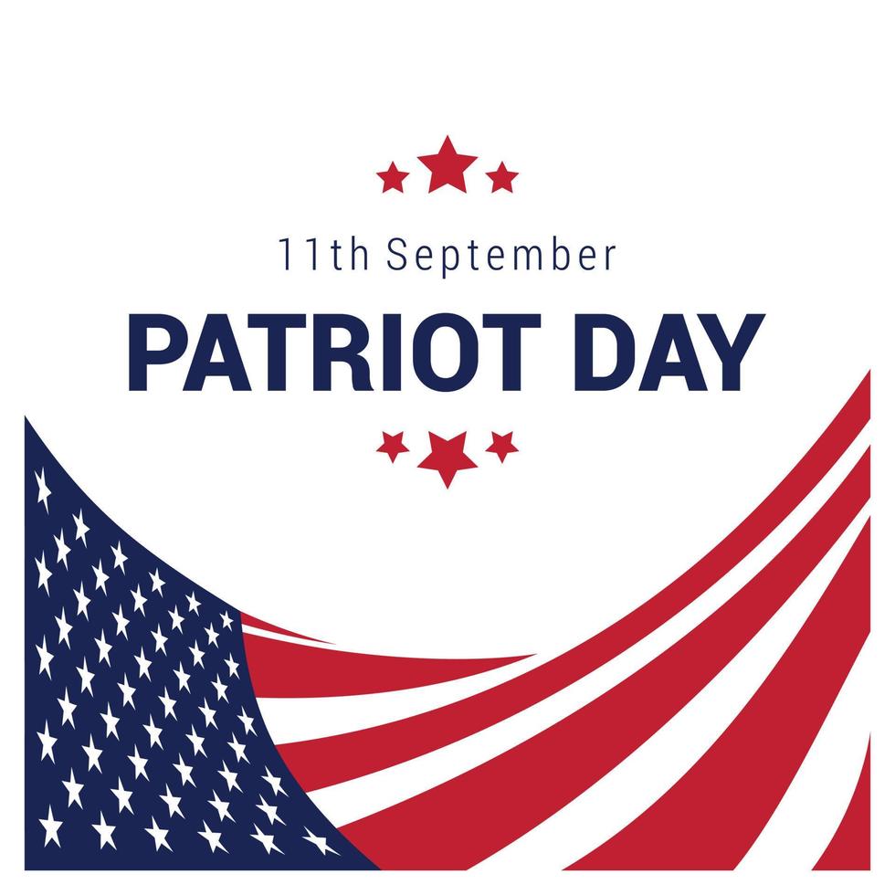 USA Patriot day design with flag vector