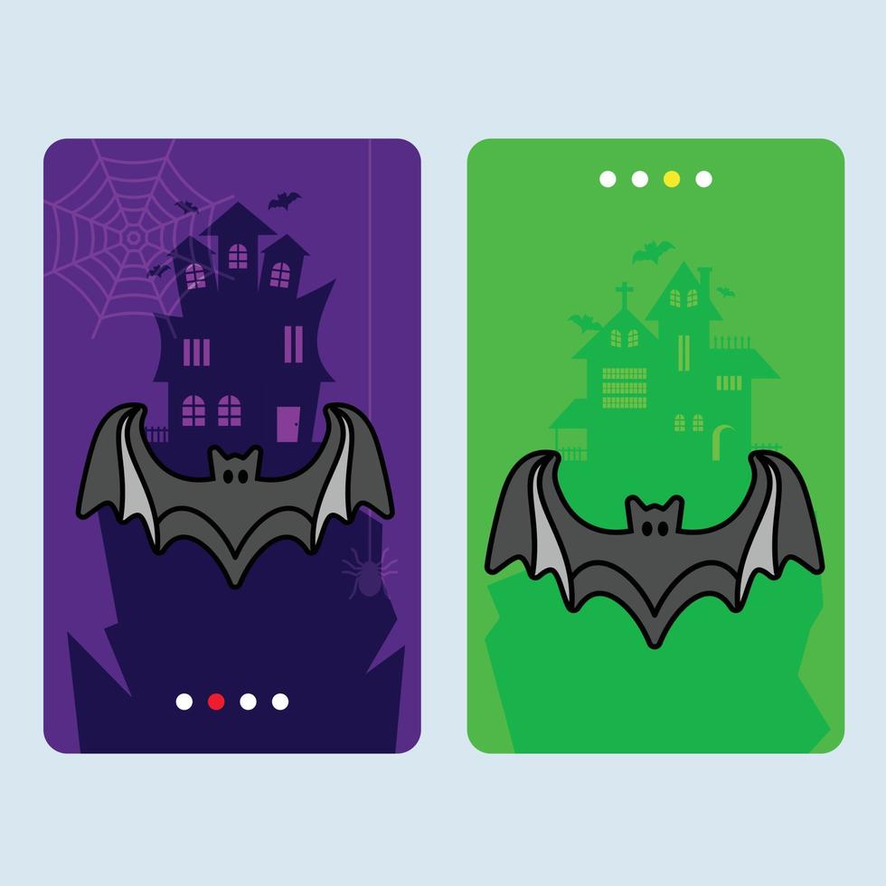 Happy Halloween invitation design with bats vector