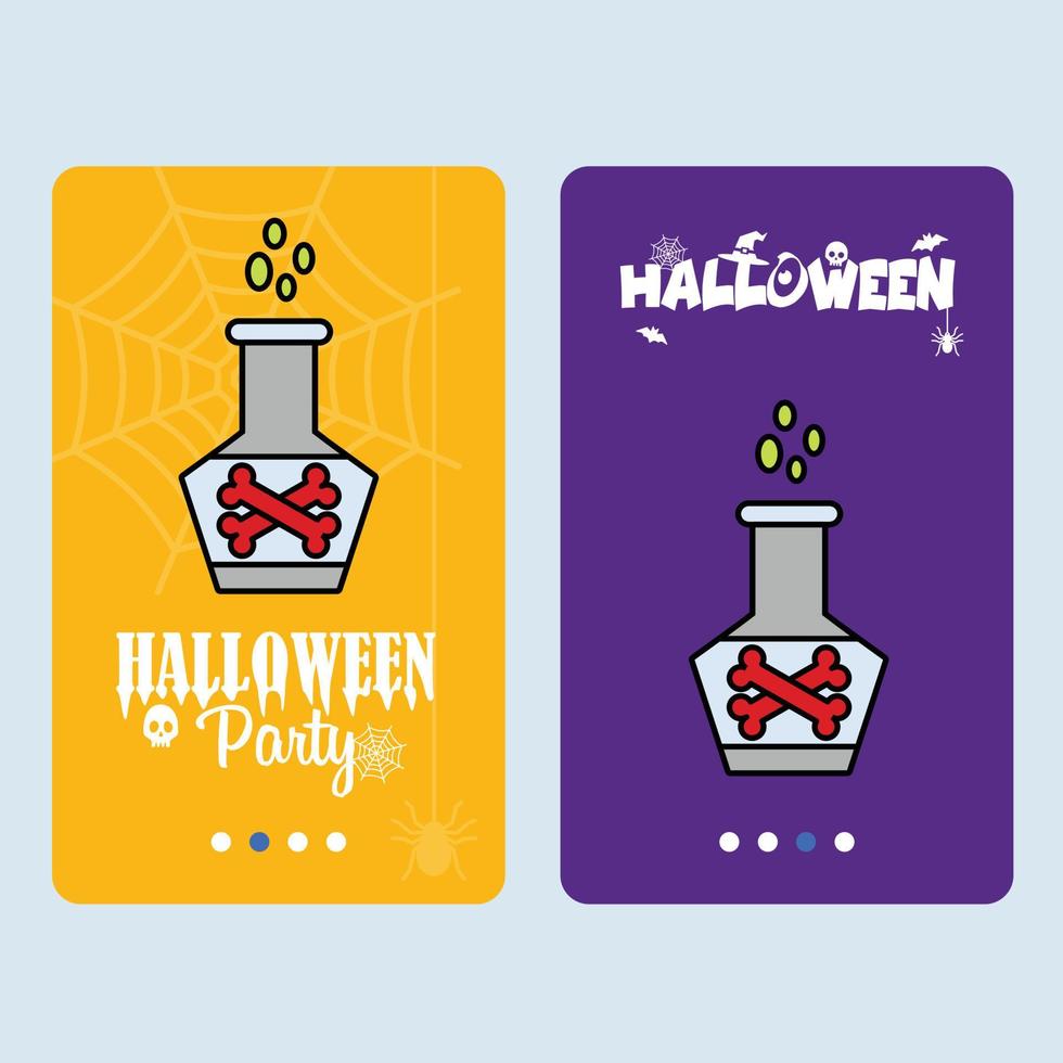 Happy Halloween invitation design with poison vector