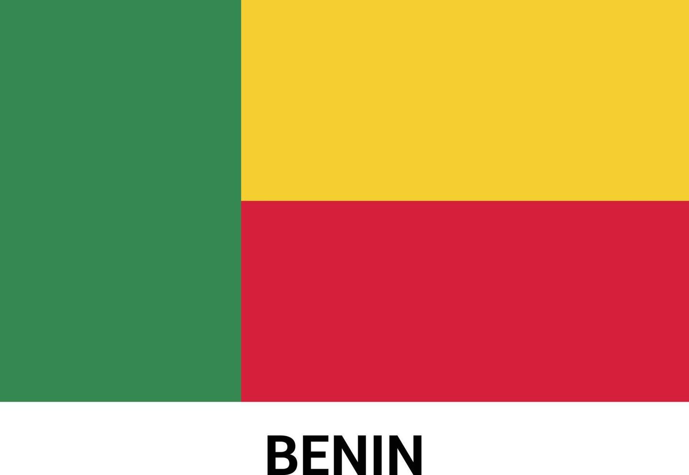 Benin flag design vector