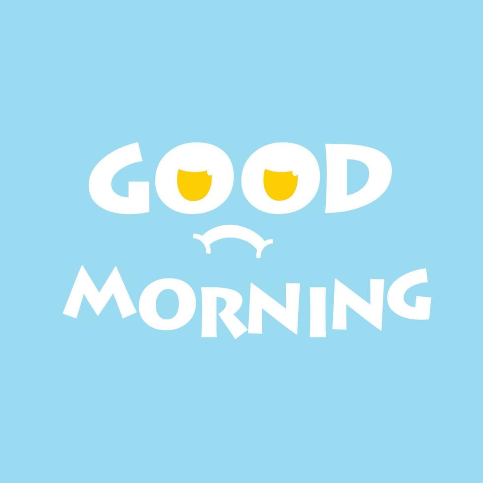 Good Morning typographic design vector