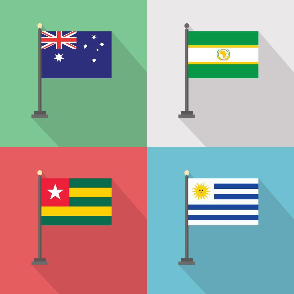 World country flags design vector