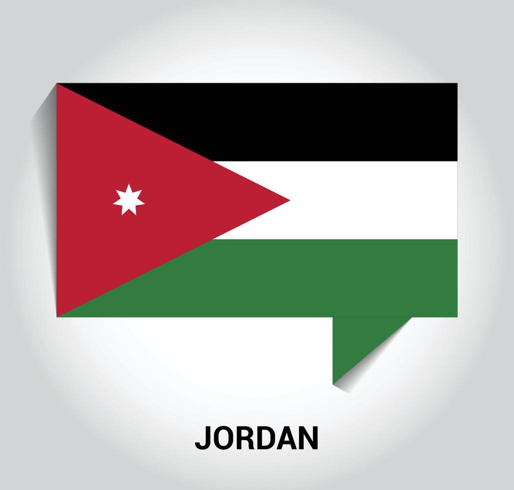 Jordan flag design vector