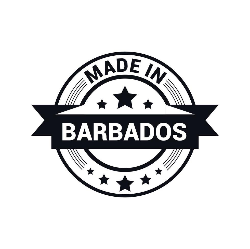 Barbados stamp design vector