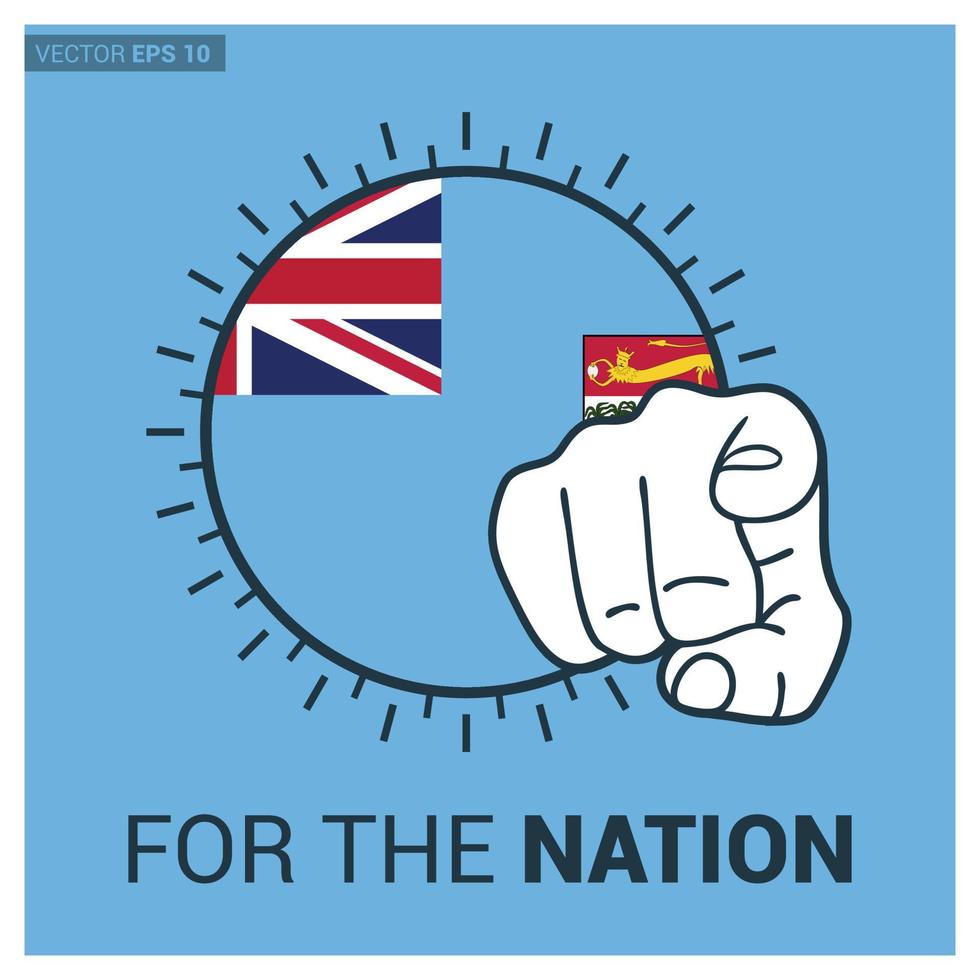 Country flag for nation with creative design vector