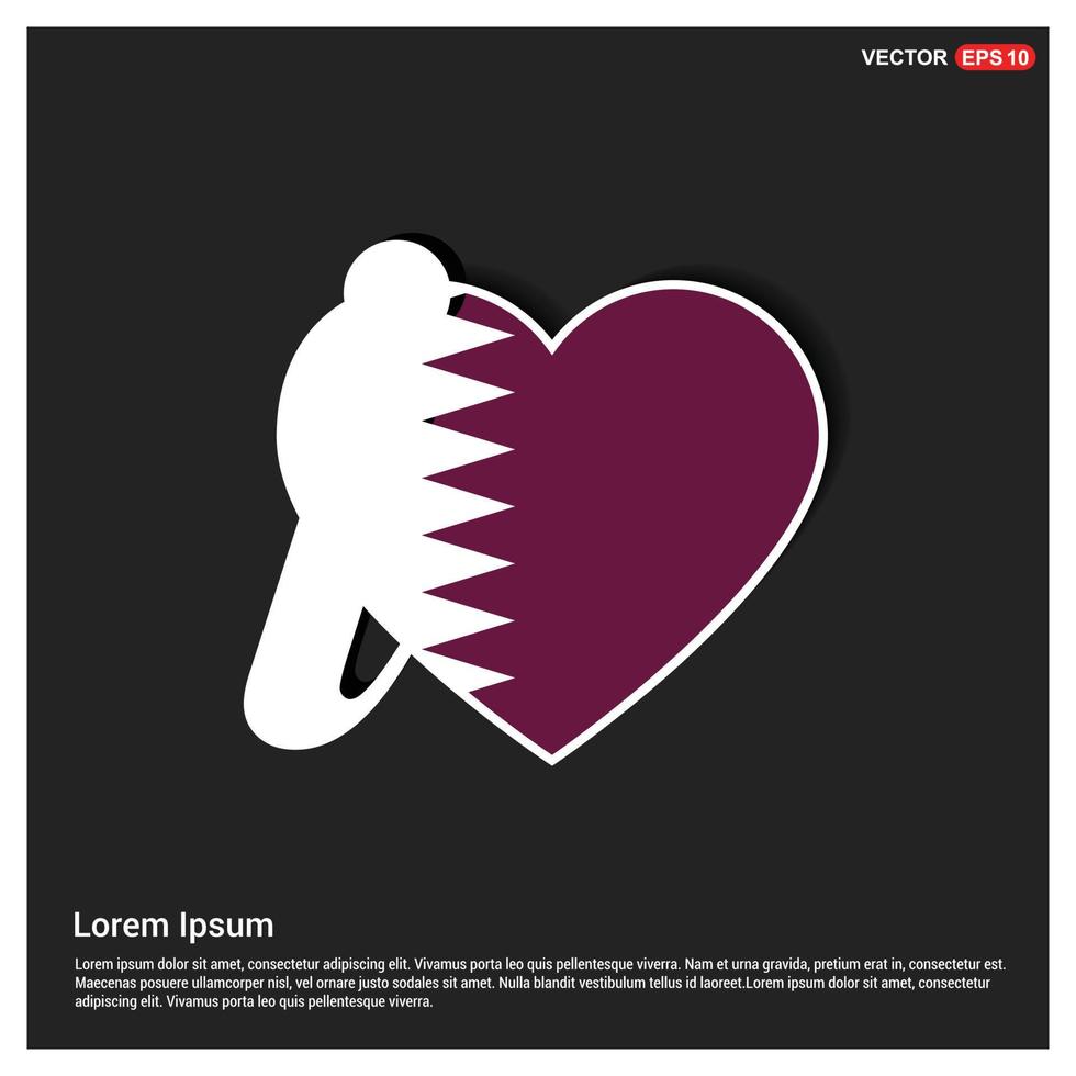 Qatar flag design vector