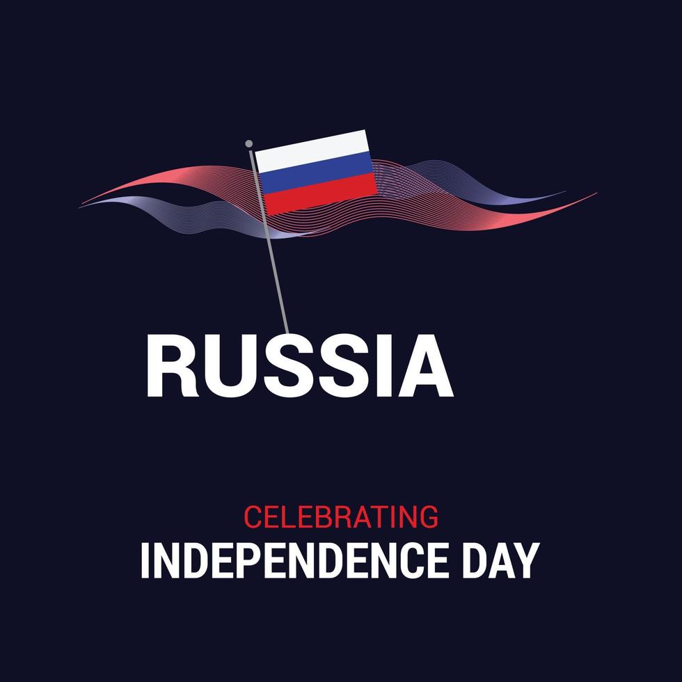 Russia Independence day design vector