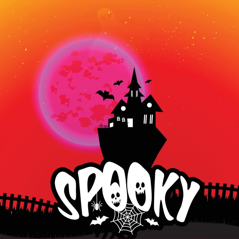 Happy Halloween scary Night background vector