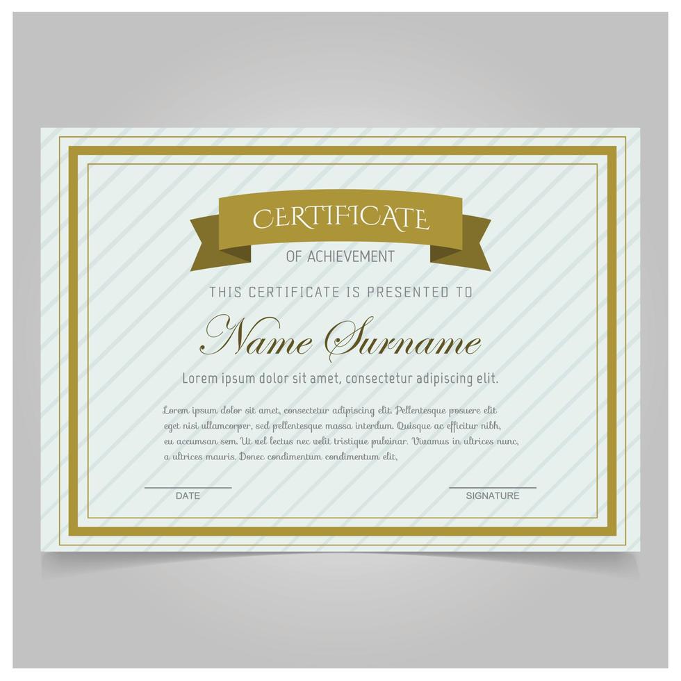Certificate of acheivment designs vector