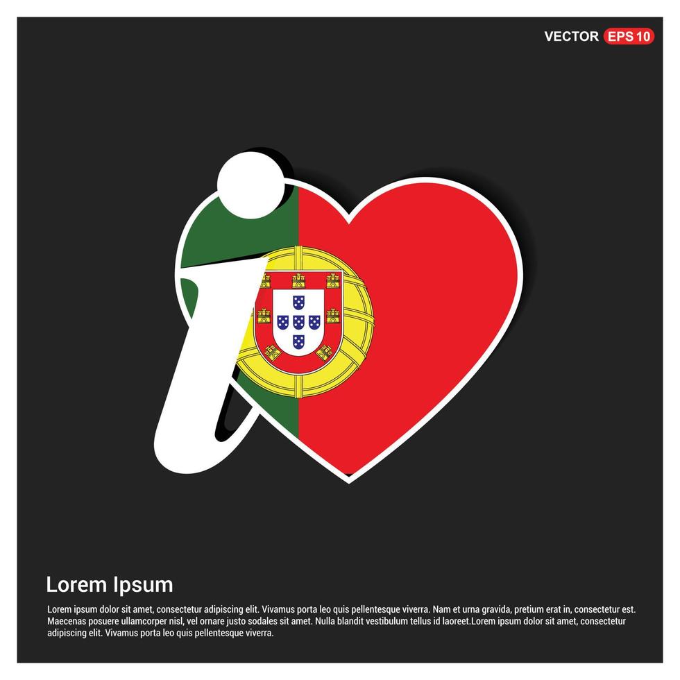 Portugal flag design vector