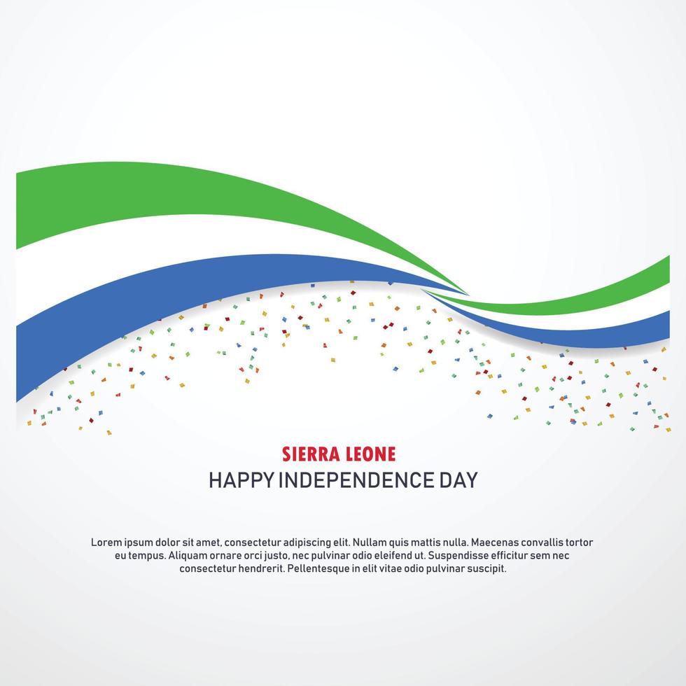 Sierra Leone Happy independence day Background vector