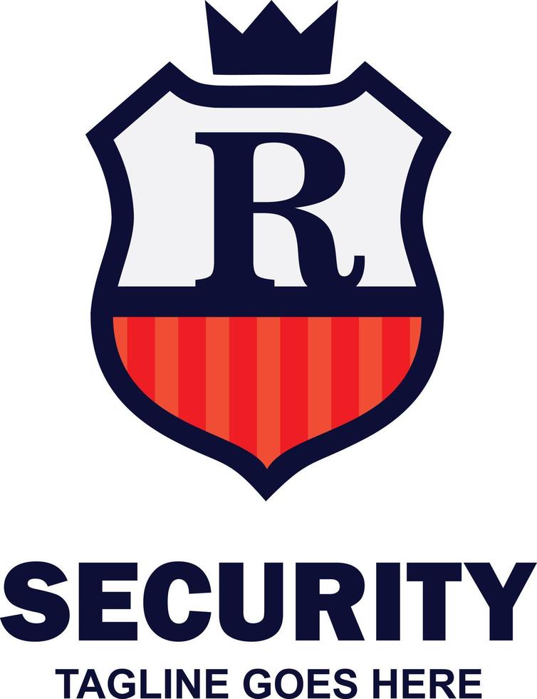 logotipo alfabético de empresa de seguridad y vector de tipografía