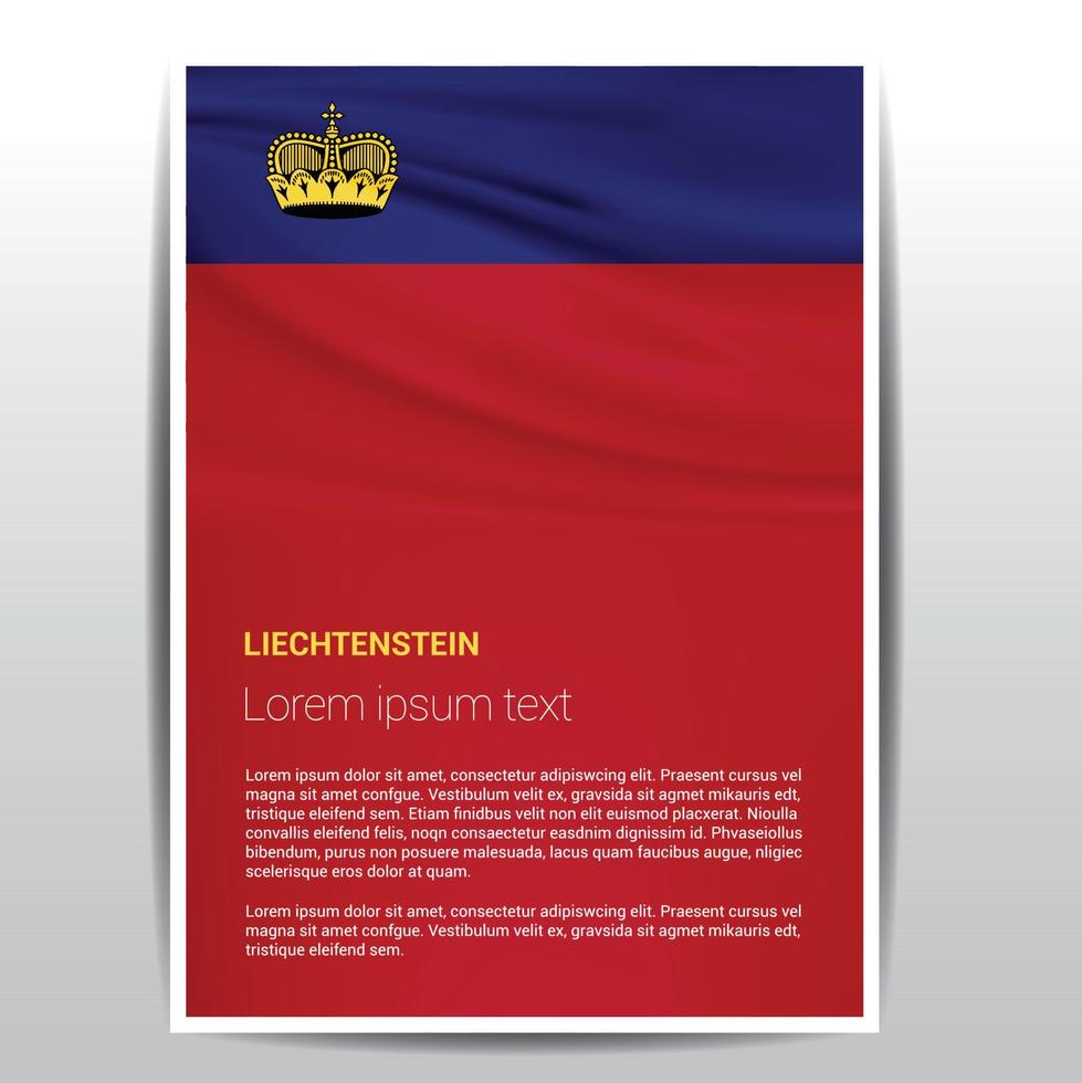 Liechtenstien flags design vector