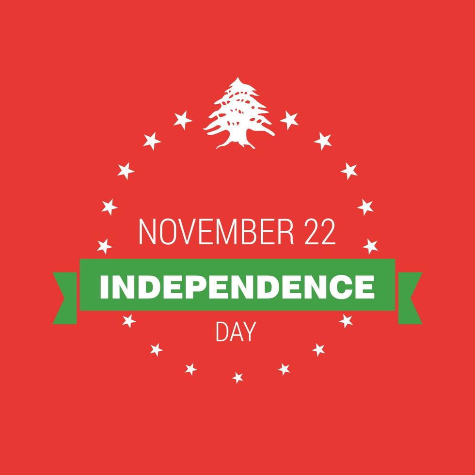 Lebanon Independence day design vector