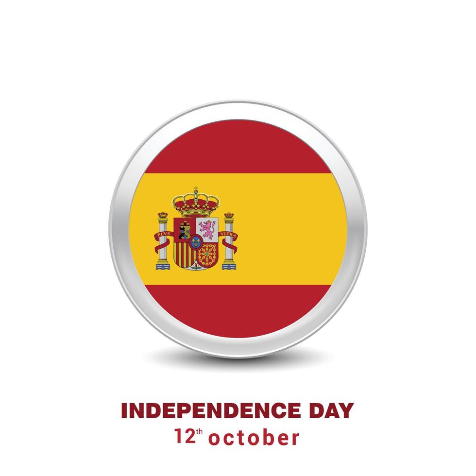 vector de tarjeta de diseño del día de la independencia de españa