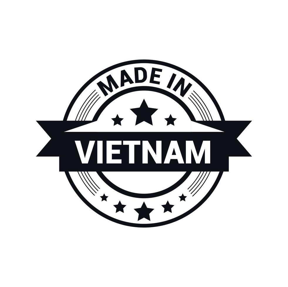 Vietnam stamp design typography vector