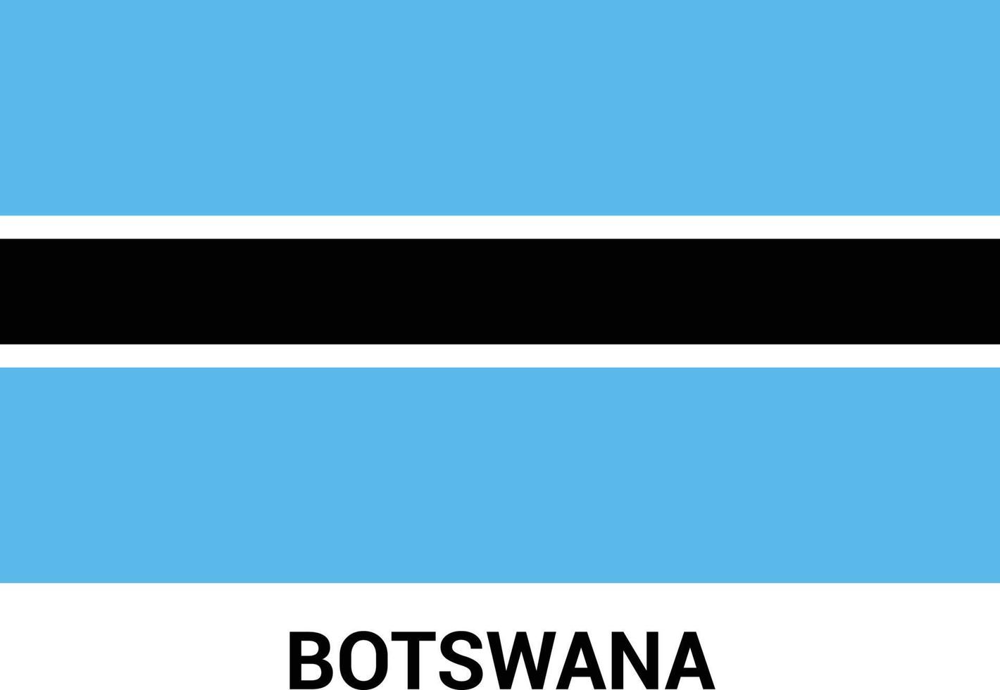 Botswana flag design vector