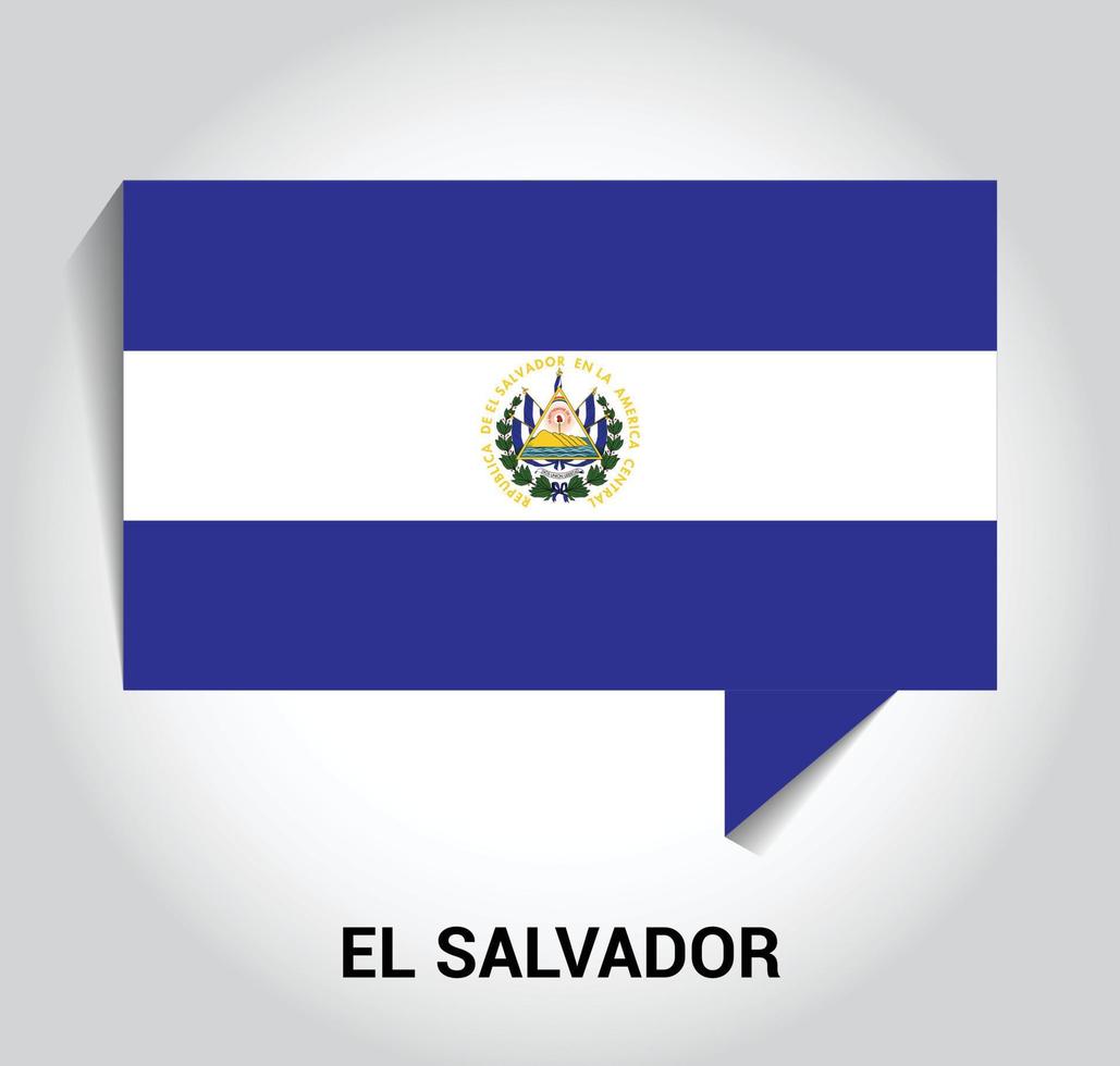 El Salvador flag design vector