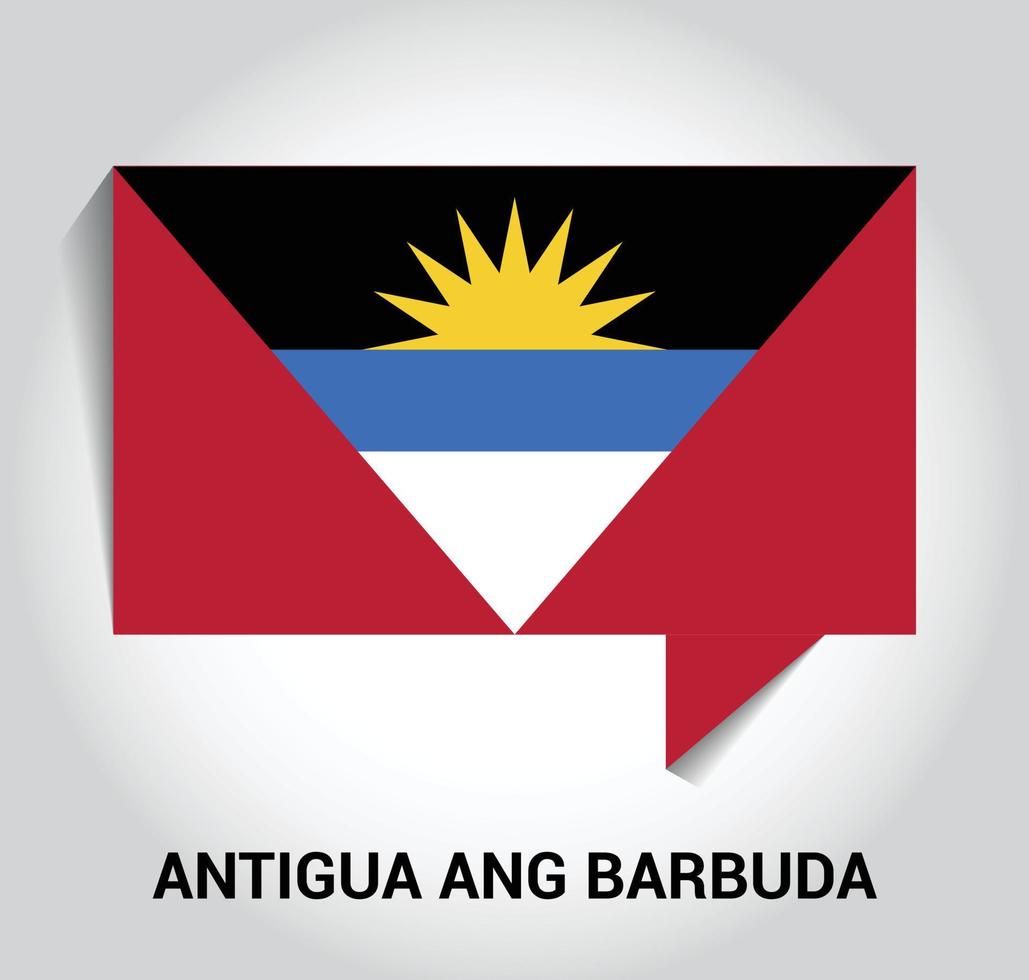 vector de diseño de bandera de antigua ang barbuda