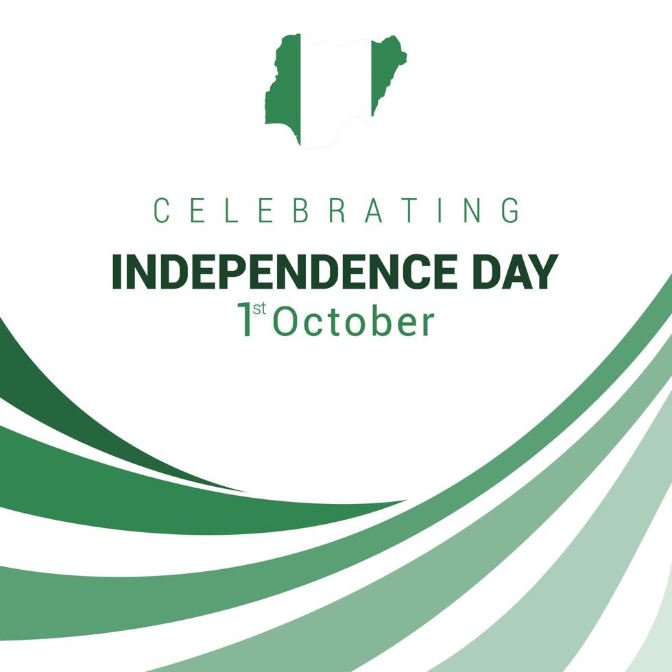 vector de diseño del día de la independencia de nigeria