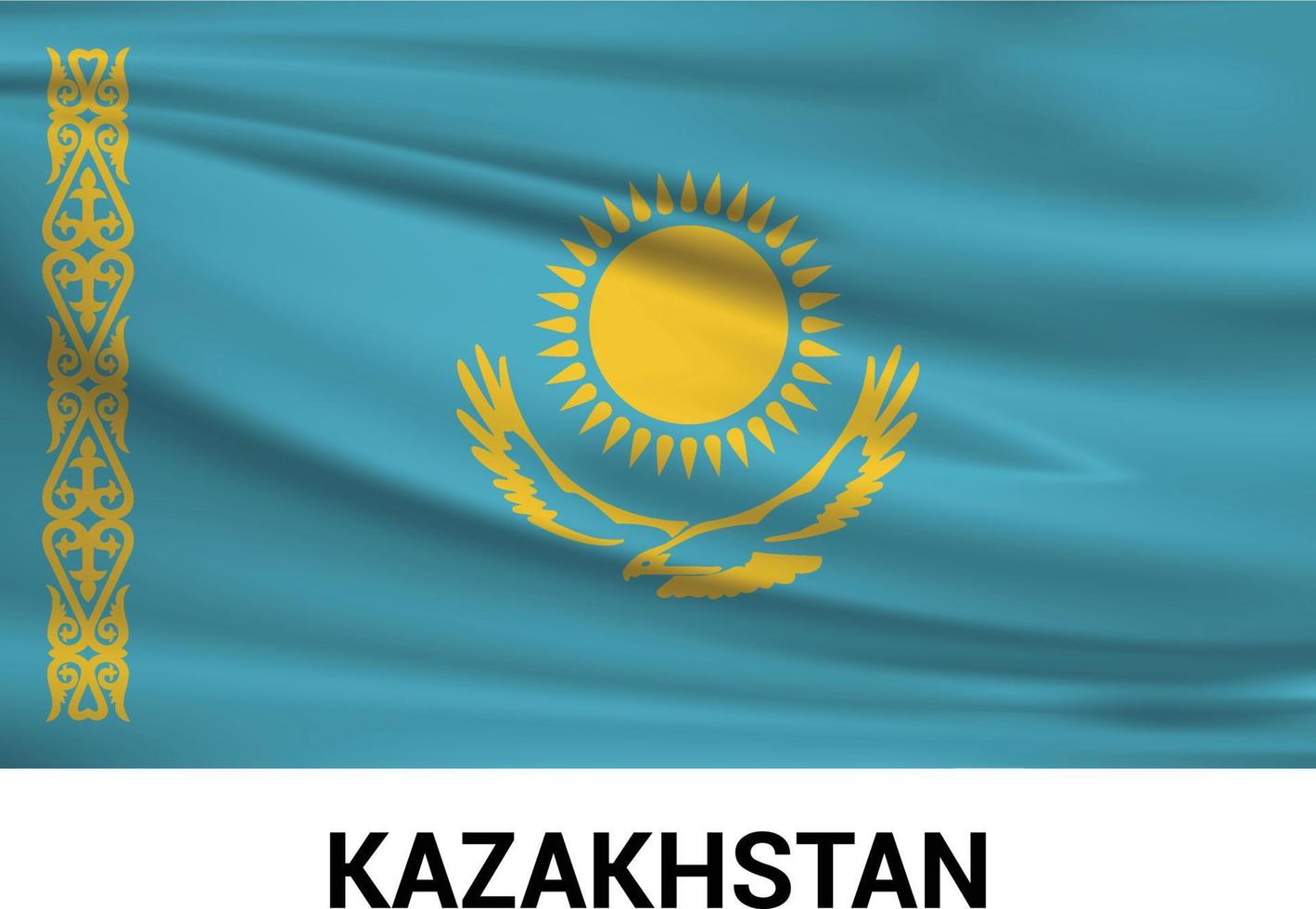 vector de diseño de bandera de kazajstán