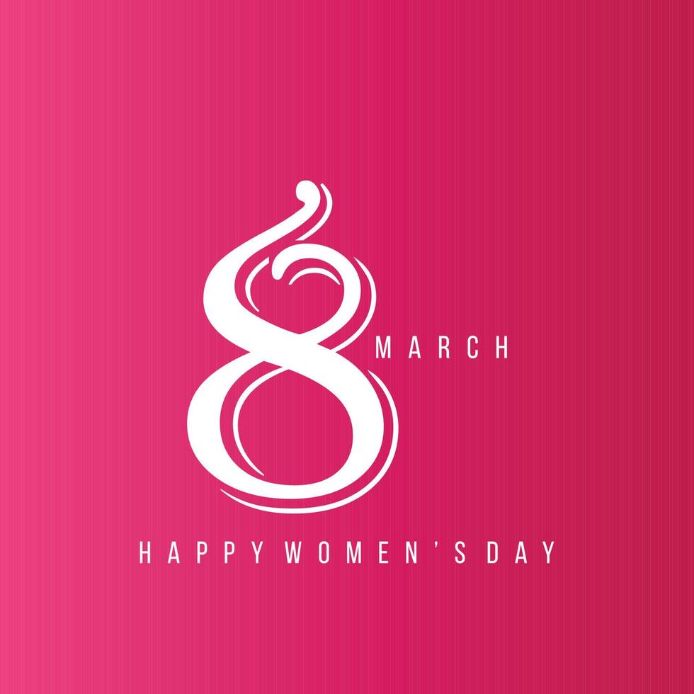 Women's day design card with creative design vector