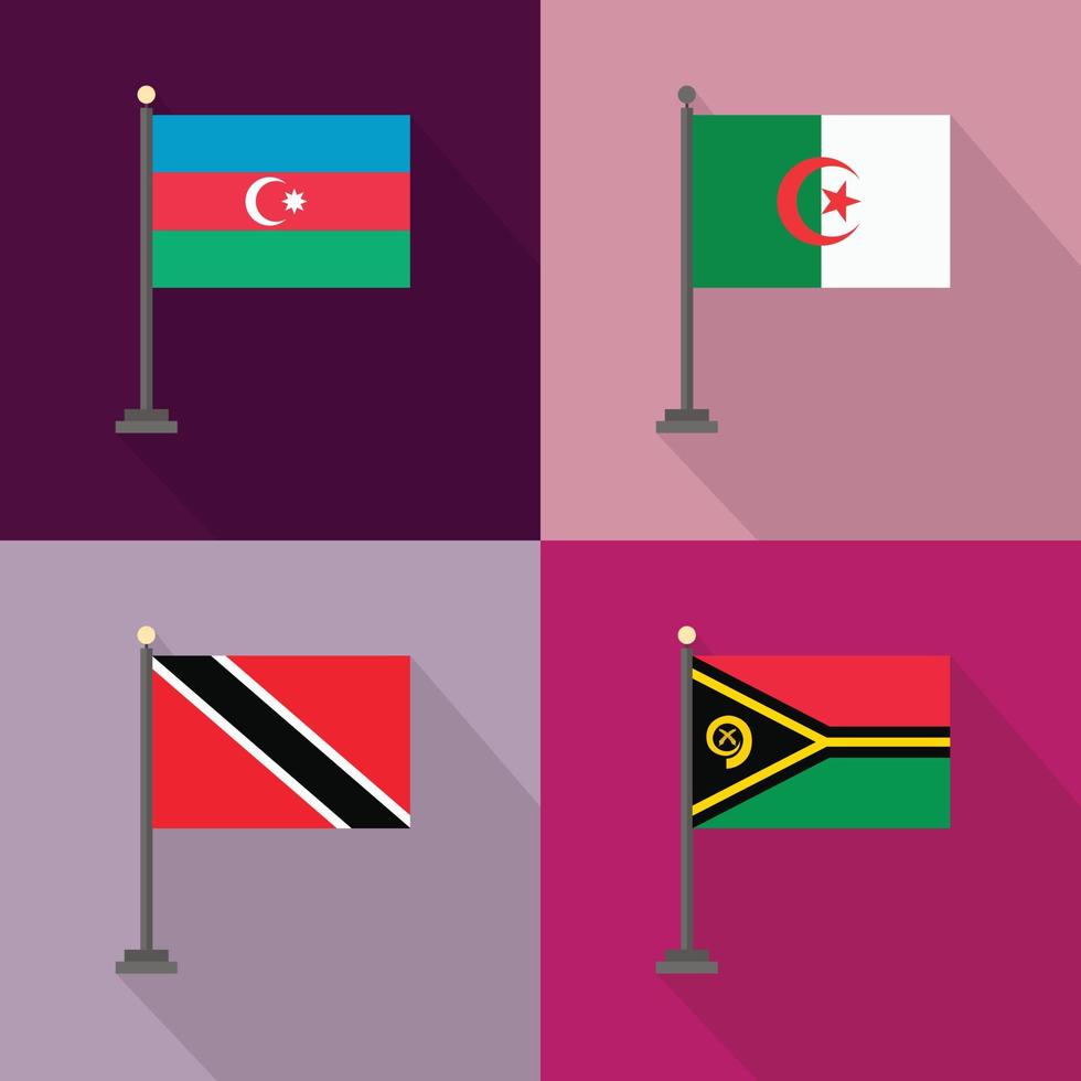 World country flags design vector