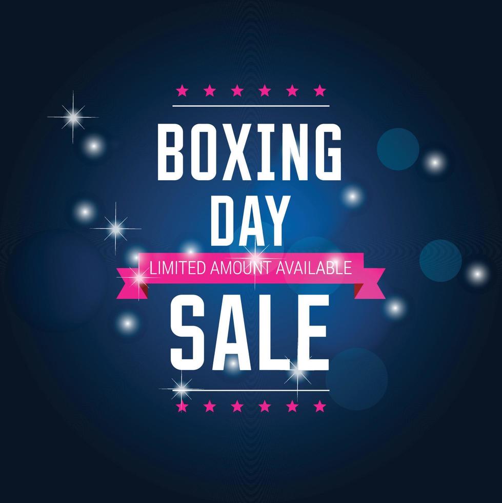 Boxing day sale card with elegent design vector