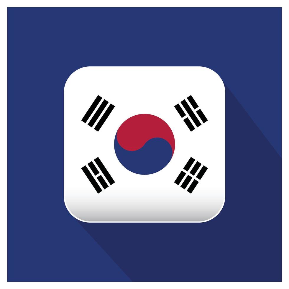 vector de diseño de banderas de corea del sur