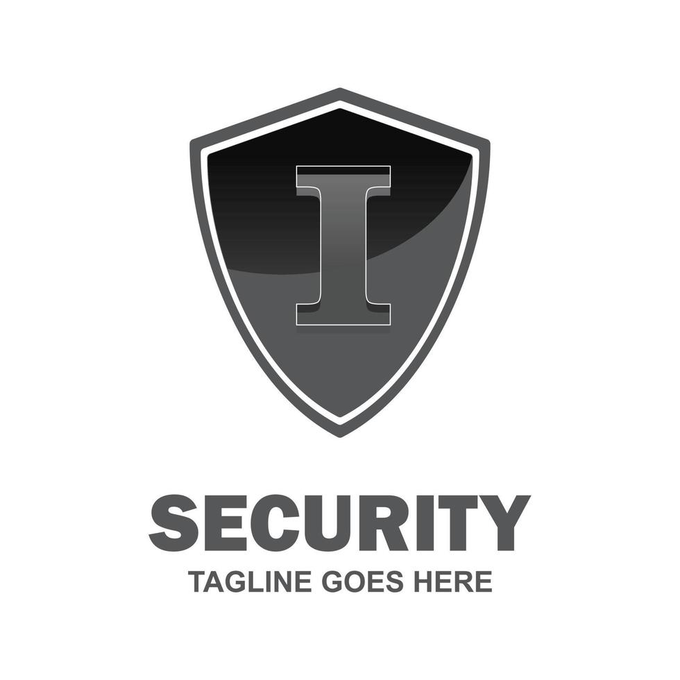 Alphabetical logo of security compnay and typography vector