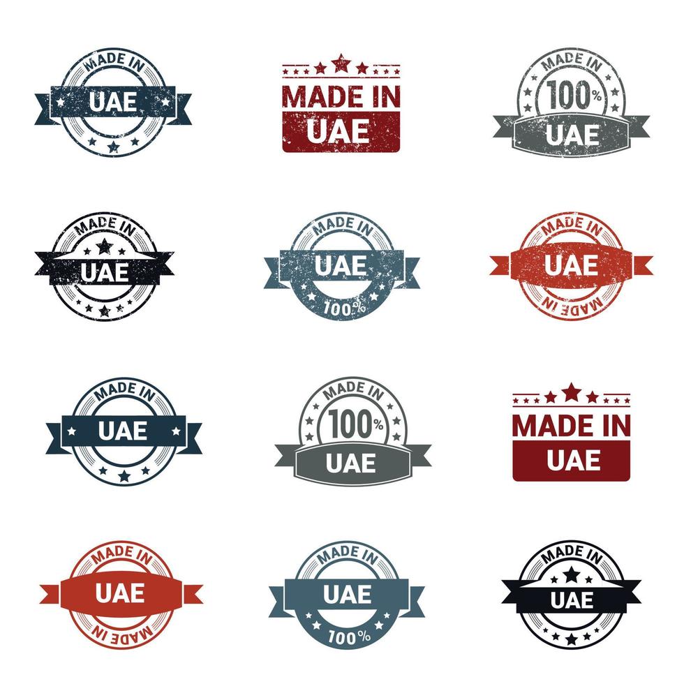 UAE stamp design vector